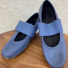CAMPER カンペール Alright パンプス ストラップ レザー ブルー ネイビー 39　＠川のサムネイル