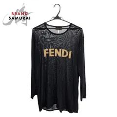 美品 FENDI フェンディ シースルー サイズ42 ブラック 黒 ゴールド ポリエステル 長袖Ｔシャツ メンズ 601748【中古】のサムネイル