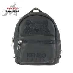 美品 KENZO ケンゾー 刺繍 ブラック 黒 シルバー金具 レザー リュック・デイパック ミニバックパック メンズ 602290【中古】のサムネイル