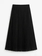 レディースF/HOMEショッピング 밴딩 プリーツ スカート ブラック ヴィンテージキングのサムネイル