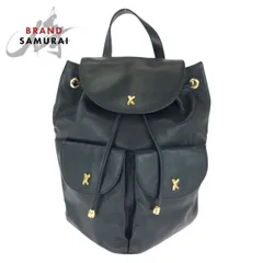 美品 Paloma Picasso パロマピカソ ヴィンテージ ブラック 黒 ゴールド金具 レザー リュックサック バックパック レディース 603494【中古】のサムネイル