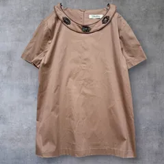 【'S Max Mara】 美品　ビジュー装飾 半袖ブラウス  ブラウン　ベージュのサムネイル