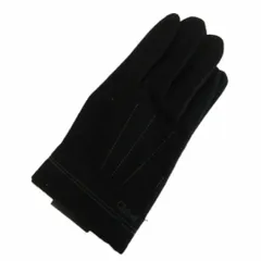 クロエ CHLOE 手袋 グローブ 5本指 ウール カシミヤ ロゴ 黒 ブラック /XZ ■GY69のサムネイル