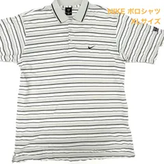 NIKE 半袖ポロシャツ XL ボーダー ゴルフウェア グレー系 ナイキ #A-11のサムネイル