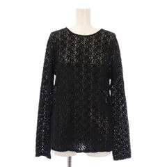 ジャスグリッティー JUSGLITTY カットソー 長袖 クルーネック ストレッチ レース 2 黒 ブラック /BBのサムネイル