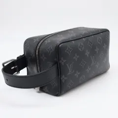 ★3日以内返品可★ 美品 LOUIS VUITTON ルイ・ヴィトン モノグラム エクリプス ロッカー ドップキット M83113 クラッチバッグ ブラック　グレー コーティングキャンバス レザー メンズのサムネイル