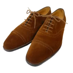 John Lobb ジョンロブ AVON エイボン パンチドキャップトゥ スエード ビジネス シューズ ブラウン系 7.5【中古】のサムネイル