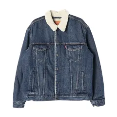 リーバイス 24FW シェルパ シープスキン デニム トラッカー ジャケット インディゴデニムのサムネイル