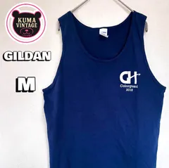 usa古着 GILDAN タンクトップ M ネイビー 記念プリントのサムネイル