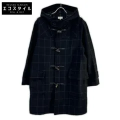 PaulSmith　ポールスミス　ブラック ウインドーペーン ウール ダッフルコート　Mのサムネイル