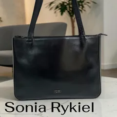 Sonia Rykiel トートバッグ ブラック レザー ビジネスバッグのサムネイル