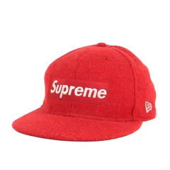 Supreme シュプリーム キャップ サイズ:7 1/2(59.6cm) 00s Harris Tweed ツイード ボックスロゴ ベースボールキャップ Box Logo New Era Cap レッド ブランド 帽子 コラボ 別注【メンズ】【中古】のサムネイル