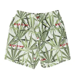 WACKO MARIA ワコマリア パンツ ホワイト サイズ:L 24SS HIGHTIMES マリファナ柄 ハワイアンショーツ アロハショーツ HAWAIIAN SHORTS 日本製 ボトムス ショートパンツ コラボ【メンズ】【中古】のサムネイル