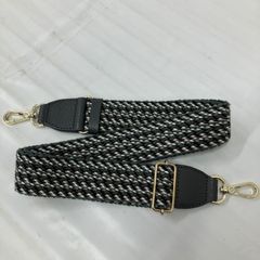 超美品 ADMJイタリアンテープ ショルダーストラップ ブラック×サックス