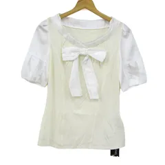 ボディドレッシングデラックス ブラウス シャツ トップス リボン 半袖 日本製 レディース 38サイズ ホワイト BODY DRESSING Deluxe 【中古】のサムネイル