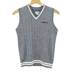 アディダス ニットベスト ジャケット アウター Vネック ゴルフウエア レディース S/Pサイズ グレー adidas 【中古】のサムネイル