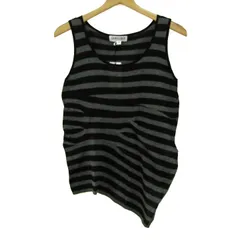 ジョルジュレッシュ タンクトップ ノースリーブ シャツ トップス ボーダー レディース 38サイズ ブラック×グレー GEORGES RECHのサムネイル