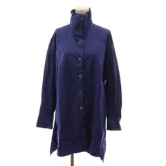 キャバン CABaN シャツ ブラウス チュニック丈 長袖 S 紺 ネイビー /ANのサムネイル
