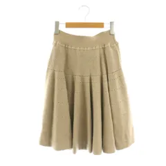 フォクシー FOXEY 28926 カシミヤニットフレアスカート ミニ 40 ベージュ /HK ■OSのサムネイル