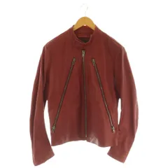 メゾンマルジェラ 14 Maison Margiela 14 50AM015607554 ホースレザーライダースジャケット アウター ジップアップ 44 S 赤 レッド /NR ■OSのサムネイル