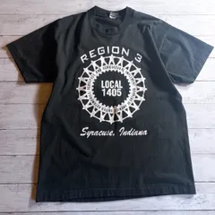【人気企業】Region 3 Local 1405 T-shirt ユニオン 労働組合 企業ロゴ ブラック 半袖Tシャツ 古着 #H8305