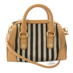 ヘンリーベンデル HENRI BENDEL ハンドバッグ ショルダーバッグ 2WAY ストライプ柄 ベージュ 黒 白 /TKのサムネイル