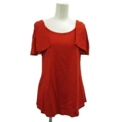 ヴェロフォンナ Re.Verofonna カットソー 38 赤 レッド 半袖 ラウンドネック フリルスリーブ Tシャツ /PP ■GY58のサムネイル