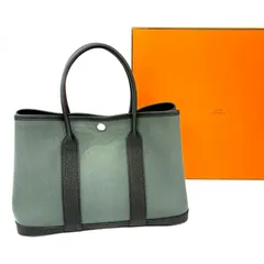 HERMES エルメス ガーデンパーティ TPM K刻 トワルオフィシエ カーキ トートバッグ 鑑定済み 正規品 エルメスのサムネイル