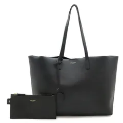 SAINT LAURENT PARIS サン ローラン パリ YSL イブサンローラン ショッピングトート ショルダーバッグ レザー ブラック 黒 ポーチ付き 394195のサムネイル