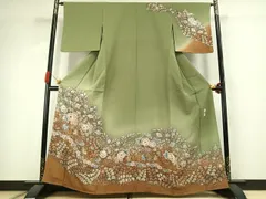 平和屋着物●越後十日町の一流染匠　桐屋・翠山工房　訪問着　絞り　辻が花　暈し染め　正絹　逸品　未使用　AABJ4794fyのサムネイル