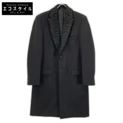 FENDI　フェンディ　FF0107 ブラック ウール・カシミヤ チェスターコート　50のサムネイル