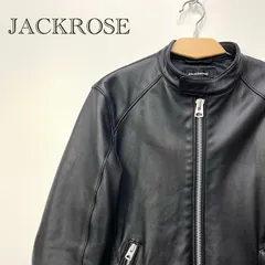 JACKROSE ジャックローズ シングル ライダース ジャケット レザージャケット アウター 羊革 ラムレザー サイズ4 ブラック メンズ _208のサムネイル