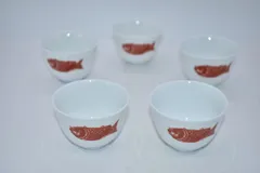 煎茶道具 煎茶椀 色絵 黄檗山 魚盤絵 34-001-01のサムネイル