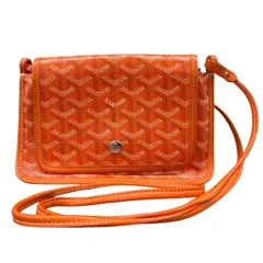 GOYARD 展示品級 ゴヤール プリュメ ポーチウォレット ショルダバッグ PVC レザー オレンジ ショルダーウォレット ポシェット 財布 マルチケース 美品 レディース SAランク 中古 鑑定済 ゴヤールバッグのサムネイル