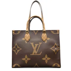 LOUIS VUITTON 展示品級 ルイヴィトン オンザゴーMM モノグラム ジャイアント 2way トートバッグ M45039 PVC レザー FL4189 ブラウン ハンドバッグ ショルダーバッグ ヴィトン SAランク 中古 鑑定済のサムネイル