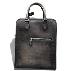Berluti 美品 ベルルッティ プルミエジュール カリグラフィ スクリットレザー 2way リュック ハンドバッグ ベネチアン レザー ダークグレー ブラウン バックパック ビジネスバッグ メンズ ABランク 中古 鑑定済のサムネイル