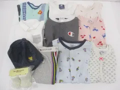  ミキハウス プチバトー チャンピオン 他 ロンパース 帽子 靴 等 11点 6M 12M 70cm 9cm 46cm ベビー 男の子 女の子 中古のサムネイル