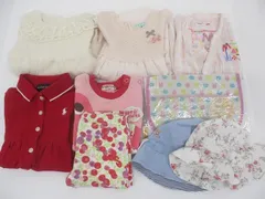  ミキハウス プチバトー トッカ 他 ワンピース 帽子 スタイ 等 9点 70〜80cm M 12/18m 44-48 ベビー キッズ 女の子 中古のサムネイル