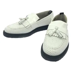 FRED PERRY×GEORGE COX フレッドペリー×ジョージコックス EMBOSSED TASSEL LOAFER タッセルローファー B9271 ホワイト UK5のサムネイル