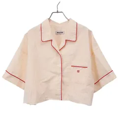 miu miu ミュウミュウ 24SS クロップドワイドパジャマシャツ MK1815 ピンクベージュ系 40のサムネイル