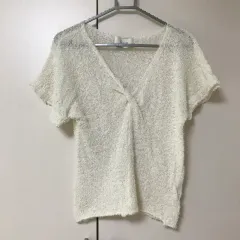 新) デイリー ジュード Vネック ツイスト フレンチテリー 半袖 ニットのサムネイル