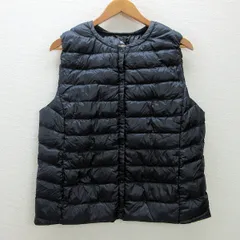 U■ユニクロ/UNIQLO ウルトラライトダウンベスト【3XL】黒/LADIES/K51【中古】■のサムネイル
