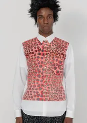 BLACK COMME des GARCONS 21ss インサイドアウト レオパードプリントシャツ L ブラックコムデギャルソン 2021ss AD2020のサムネイル
