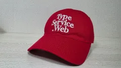 TYPESERVICE レッド ベースボールキャップ Free! 57-59cmのサムネイル