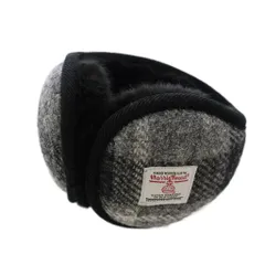 ハリスツイード Harris Tweed イヤーマフ チェック柄 ウール グレー /BMのサムネイル