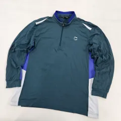 100 ルイカステル 機能性 ハーフジップ ゴルフ 長袖Tシャツ 0608Y2のサムネイル