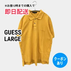 GUESS ゲス ポロシャツ LARGE イエロー ワンポイント 半袖 メンズのサムネイル