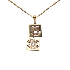 シャネル NO.5 ココマーク ペンダント ネックレス 02P ゴールド メッキ ラインストーン レディース CHANEL【1-0282143】のサムネイル