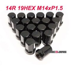 14R球面座 M14xP1.5 19HEX 【20個】協永産業 ホイールナット ブラック