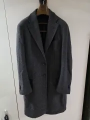 GW リングジャケット チャコールグレー ヘリンボーン シングル ポロ コートのサムネイル